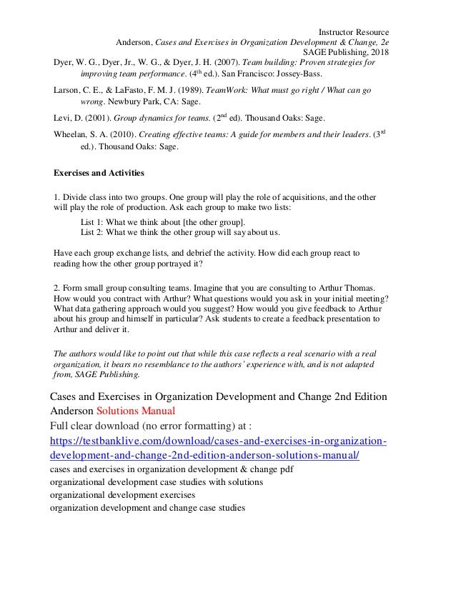 organizational change and development case studies